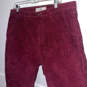 Hollister Red Corduroy Pants Size 17